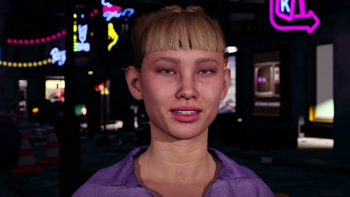 A character's face mid-speech in the FaceCue demo